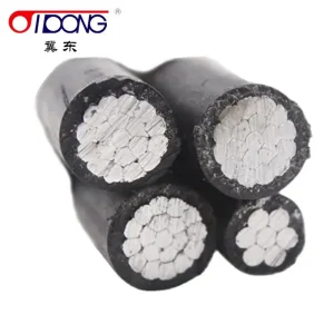 Quadruplex service drop cable